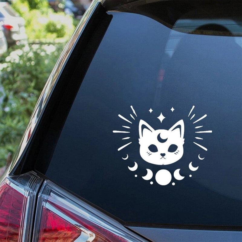 cat moon phase car sticker, view 5 - MRSLM