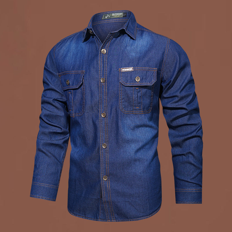 men's washed denim shirt - MRSLM
