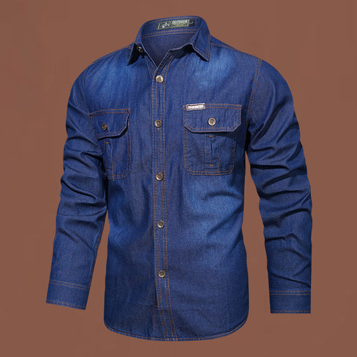 men's washed denim shirt - MRSLM