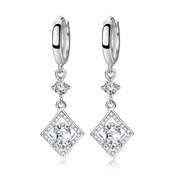 sterling silver oval stone earrings, view 5 - MRSLM