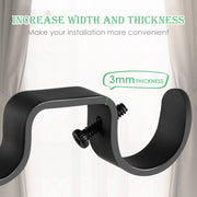 double curtain rod bracket holders, view 5 - MRSLM