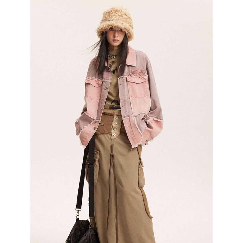 Chic Patchwork Denim Jacket for Women