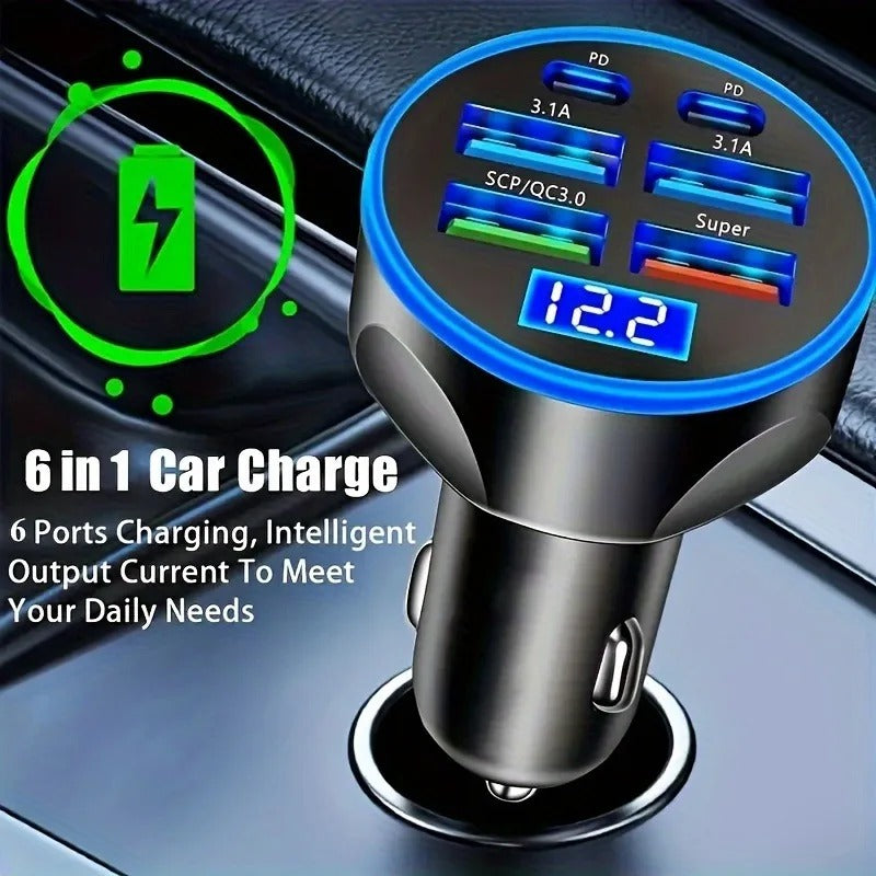 6-in-1 fast car charger, view 6 - MRSLM