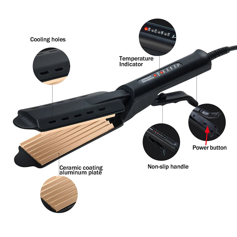 ceramic hair curler and electric hair crimper, view 6 - MRSLM