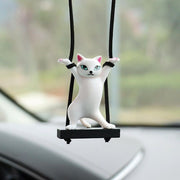 cat on branch car mirror pendant - MRSLM