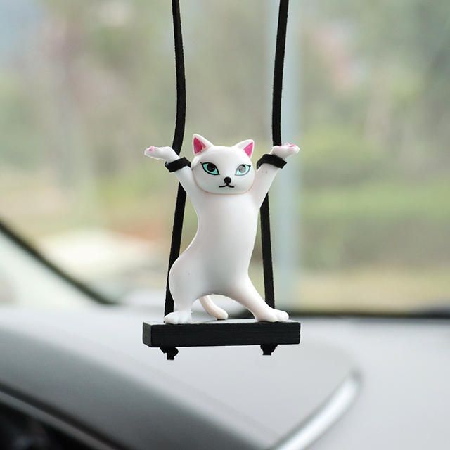 cat on branch car mirror pendant - MRSLM
