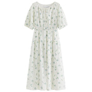 floral embroidery midi dress, view 7 - MRSLM
