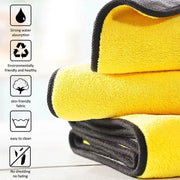 double-sided microfiber car cleaning towels, view 5 - MRSLM