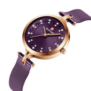 ladies rhinestone mesh strap quartz watch, view 6 - MRSLM