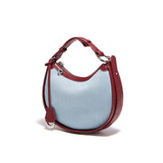 blue denim hobo bag, view 6 - MRSLM