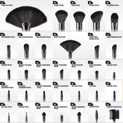 32-piece makeup brush set with case, view 11 - MRSLM
