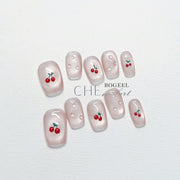 cherry press-on nails - MRSLM