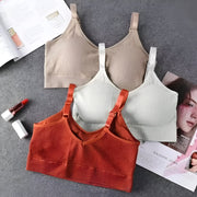 seamless wire-free women's fitness bralette, view 11 - MRSLM