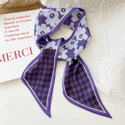 silk scarf hair band, view 6 - MRSLM