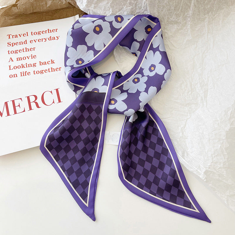 silk scarf hair band, view 6 - MRSLM