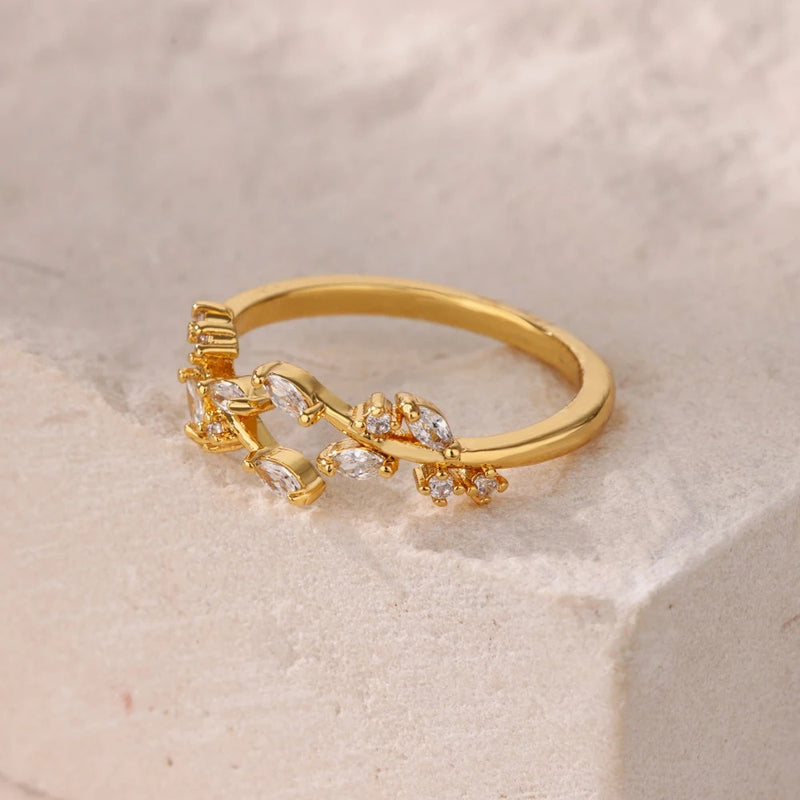 zircon leaf ring - MRSLM