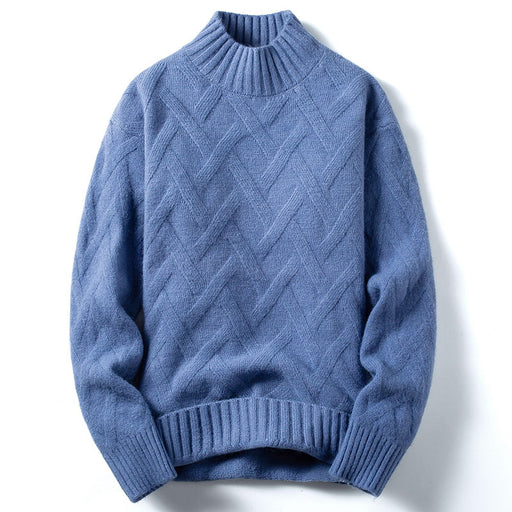 Men's mock neck knit sweater, view 5 - MRSLM
