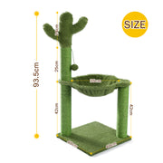 cactus cat scratching post with hammock, view 8 - MRSLM