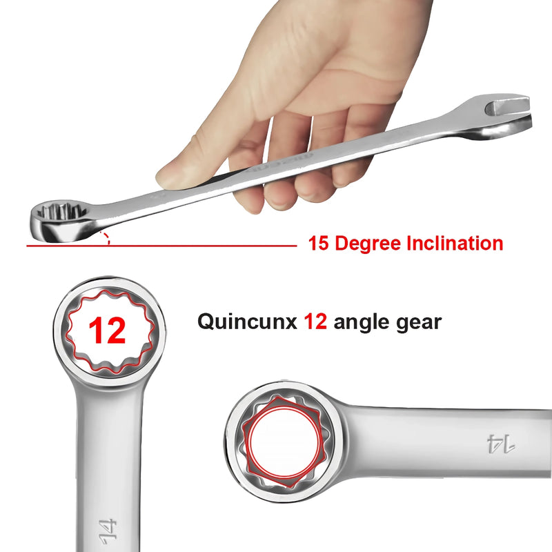 8-piece metric ratchet wrench set, view 5 - MRSLM