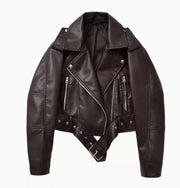 washed motorcycle jacket for women, view 15 - MRSLM