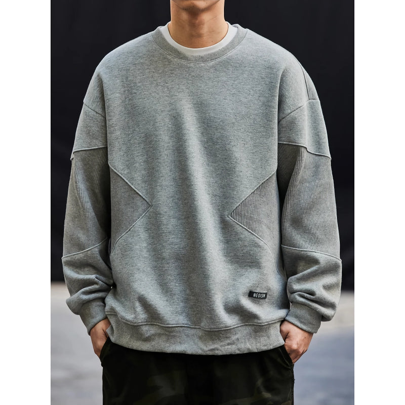 men's patchwork sweatshirt, view 6 - MRSLM