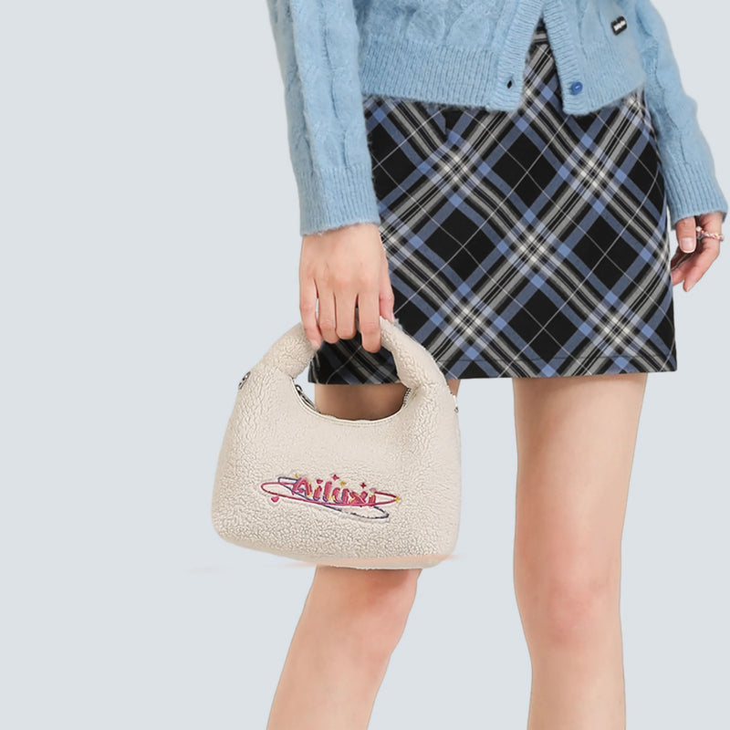 plush dumpling crossbody handbag, view 5 - MRSLM