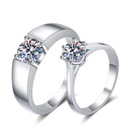 crown couple sterling silver ring, view 5 - MRSLM