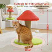 cat scratching post with natural sisal rope, view 5 - MRSLM