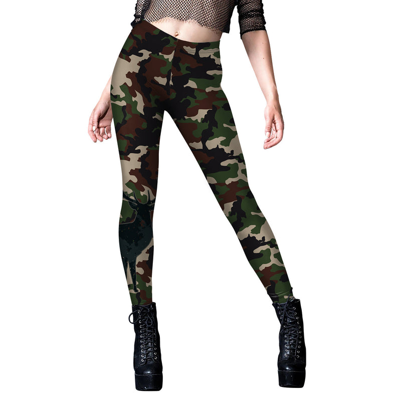 Women's camouflage digital print sweatpants, view 9 - MRSLM