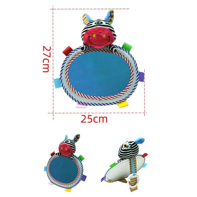 baby car mirror with plush animals, view 11 - MRSLM