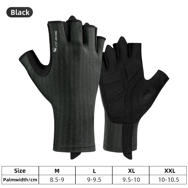 breathable half finger cycling gloves, view 7 - MRSLM