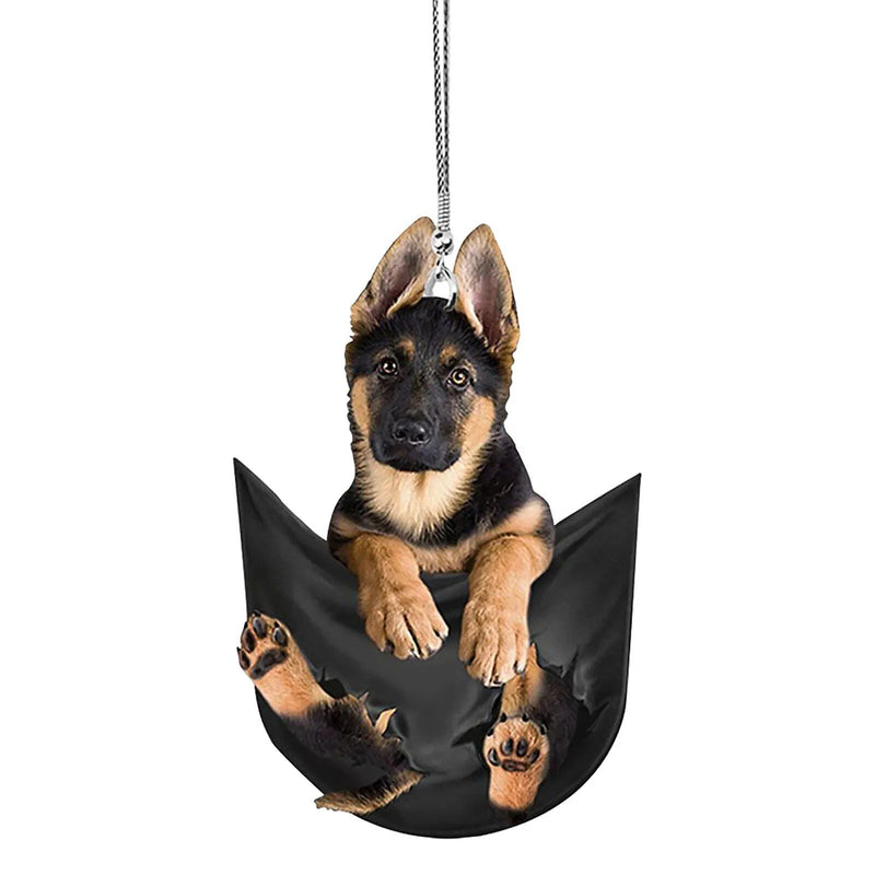 mini puppy car pendant, view 3 - MRSLM