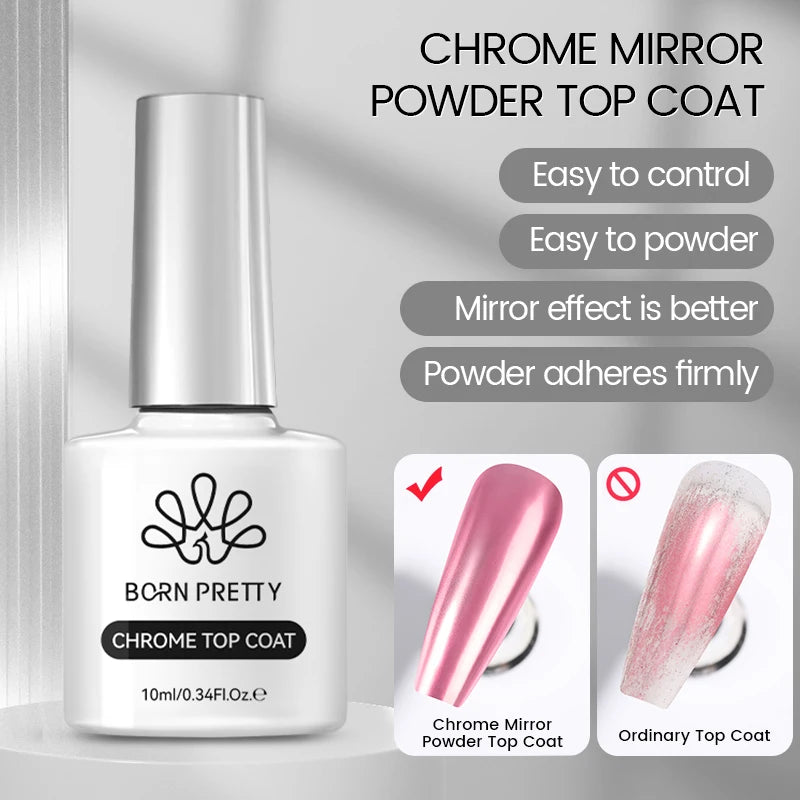 chrome-mirror top coat nail gel, view 5 - MRSLM