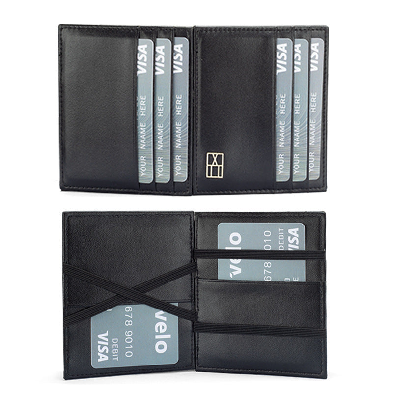 flip card holder leather wallet, view 2 - MRSLM