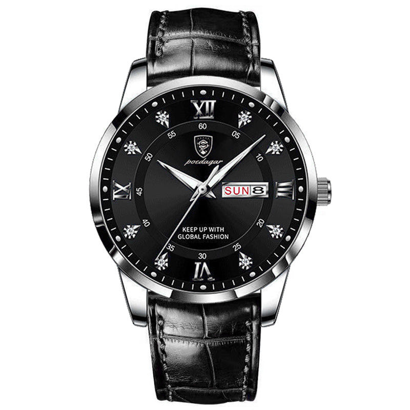 dual calendar men's watch, view 10 - MRSLM