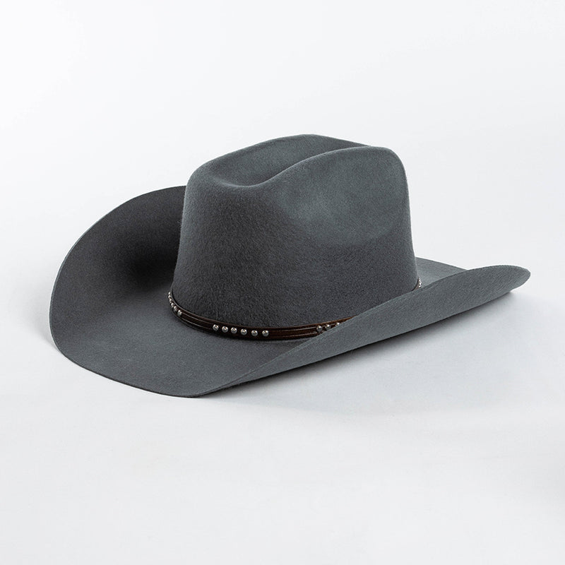 men's casual wool hat with rivet belt, view 8 - MRSLM