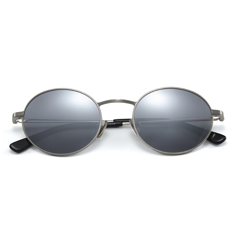 round polarized mirror sunglasses for women, view 2 - MRSLM