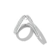 women's minimalist double layer stud earrings, view 4 - MRSLM