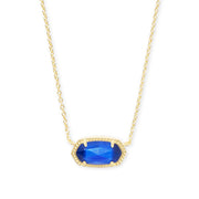gold-plated crystal pendant necklace, view 3 - MRSLM