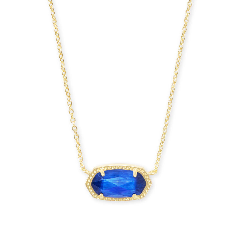 gold-plated crystal pendant necklace, view 3 - MRSLM