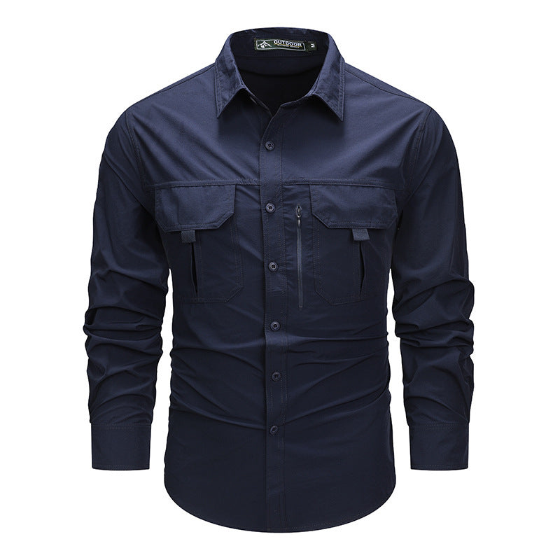 Retro workwear overshirt, view 11 - MRSLM