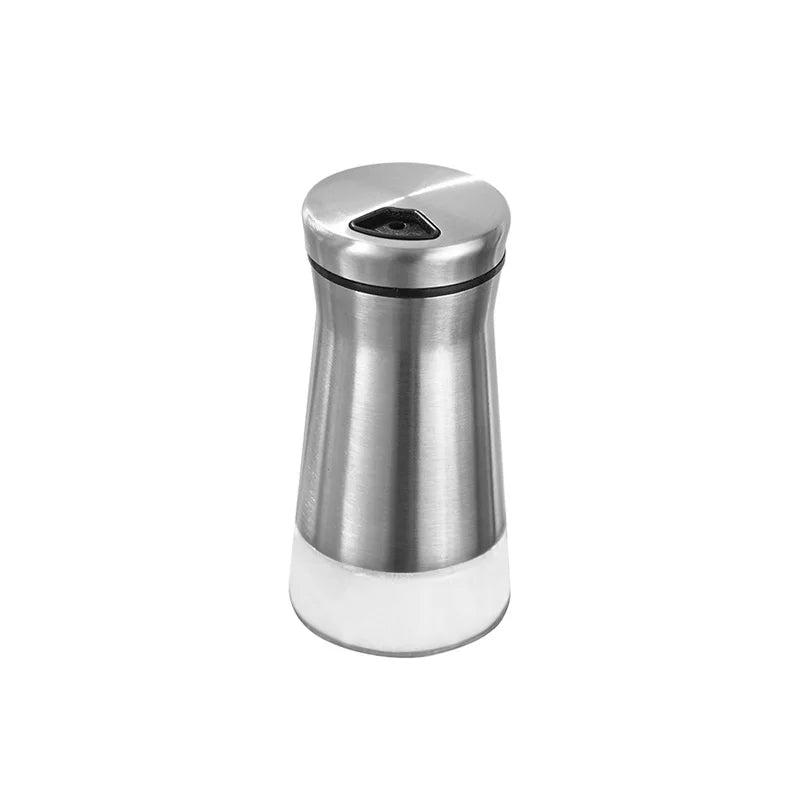 stainless steel pepper and salt shaker, view 2 - MRSLM