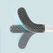 Soft silicone toilet brush with holder, view 6 - MRSLM