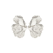 geometric petal flower stud earrings, view 3 - MRSLM