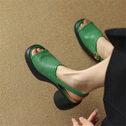 sheepskin platform sandals, view 24 - MRSLM