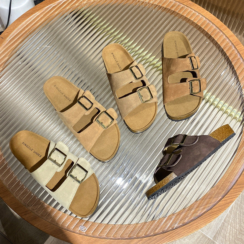 women's suede flip-flops - MRSLM