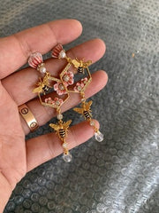 enamel flower petal bee jewelry, view 11 - MRSLM