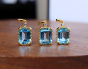 925 silver gold-plated topaz pendant, view 2 - MRSLM