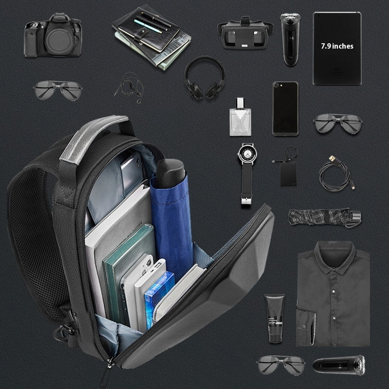 men's hard shell chest bag, view 3 - MRSLM
