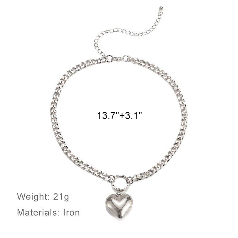 heart pendant punk choker, view 7 - MRSLM